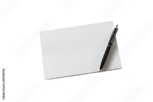 Notiz zettel mit kuli, kugelschreiber