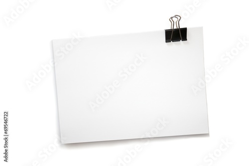 papierblock mit papierklemme; Präsentation Unterlage, A4 quer photo