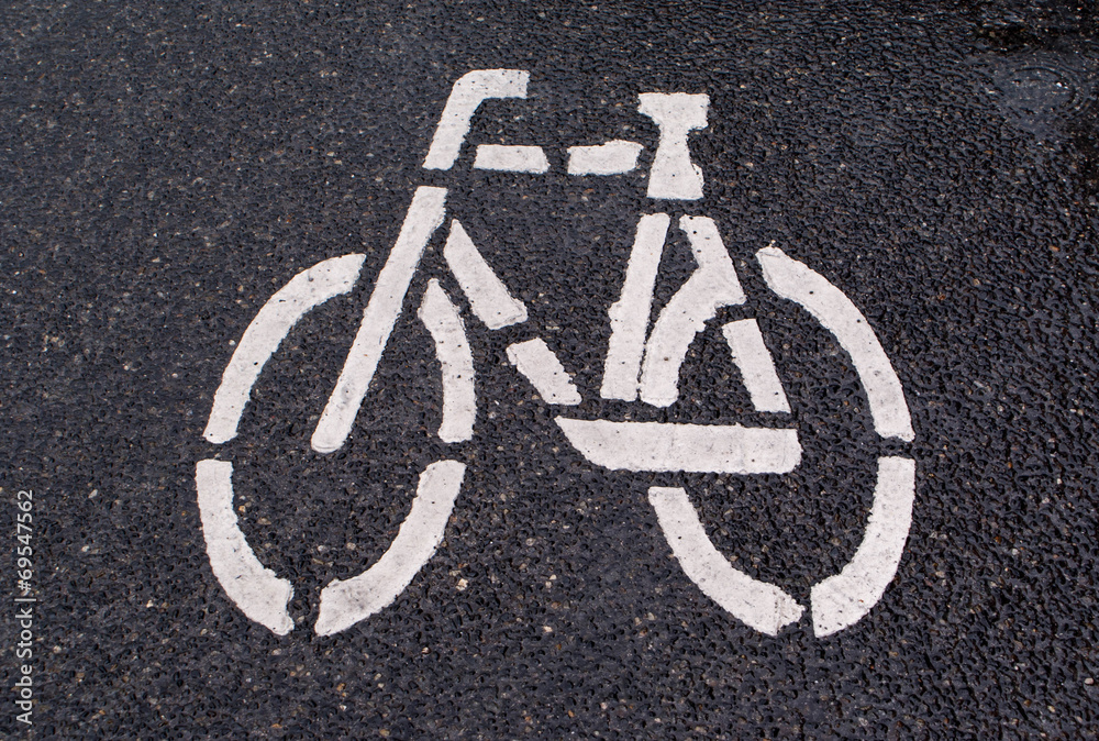 Bike lane symbol Sign Bike lane symbol Sign