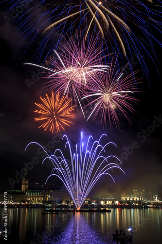 Hamburg Alster Jungfernstieg Feuerwerk 2014
