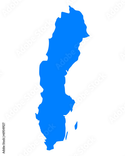 Karte von Schweden