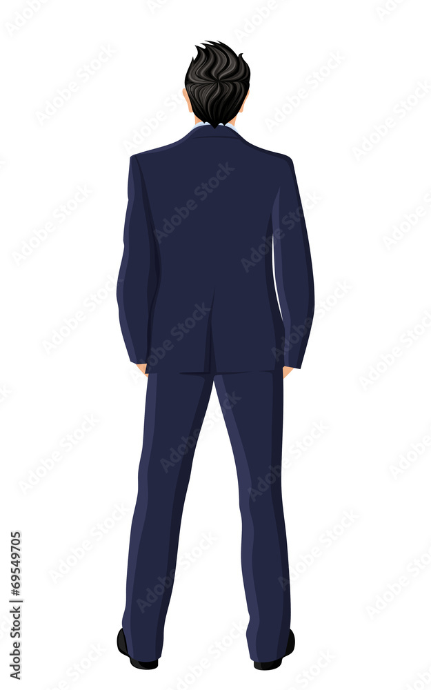 Businessman back view