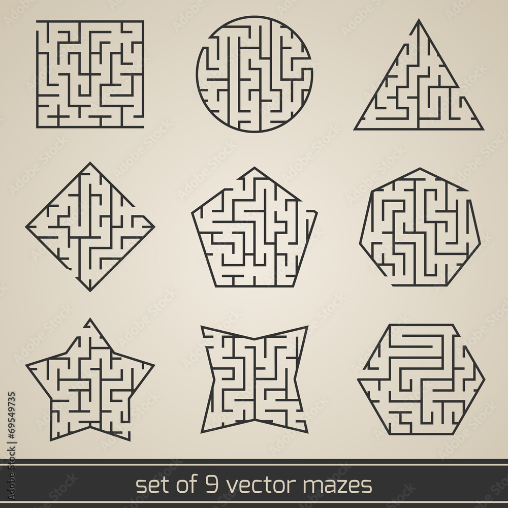 Maze labyrinth set