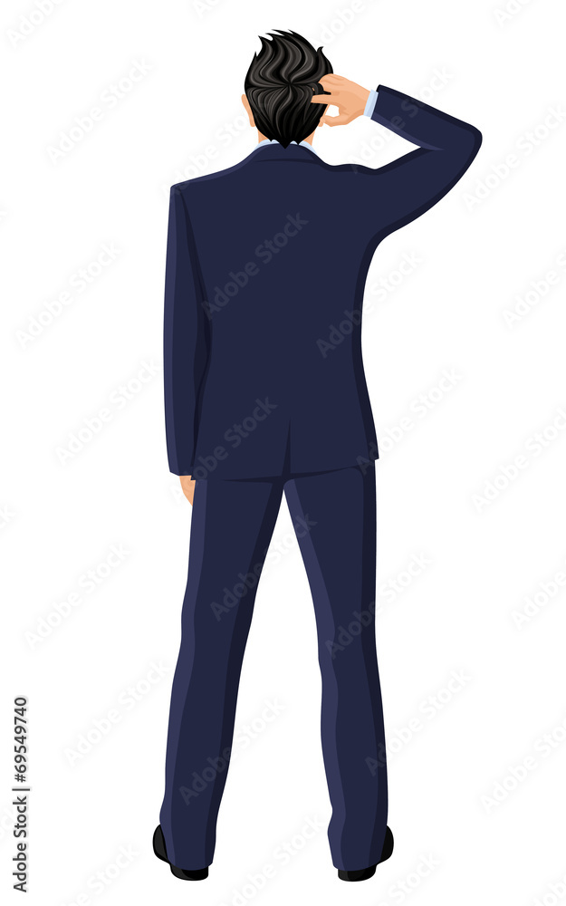 Businessman back view Businessman back view