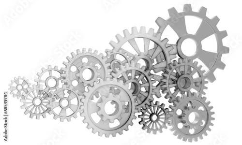 gears on white