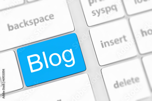 blog bloggar or inernet blogging concept with key photo