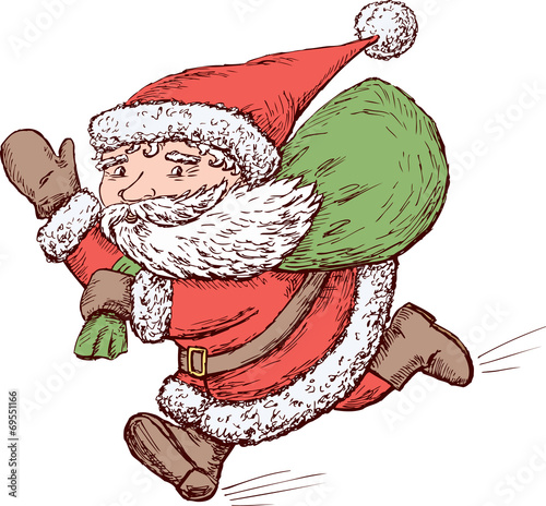 Santa Claus running