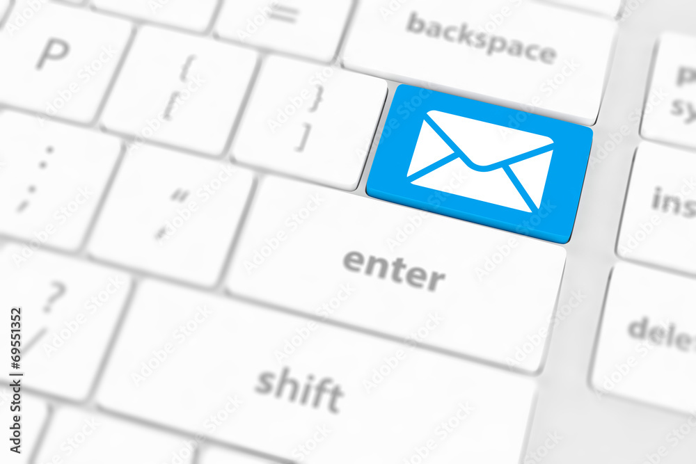 Mail keyboard button on grey keyboard Mail keyboard button on grey keyboard