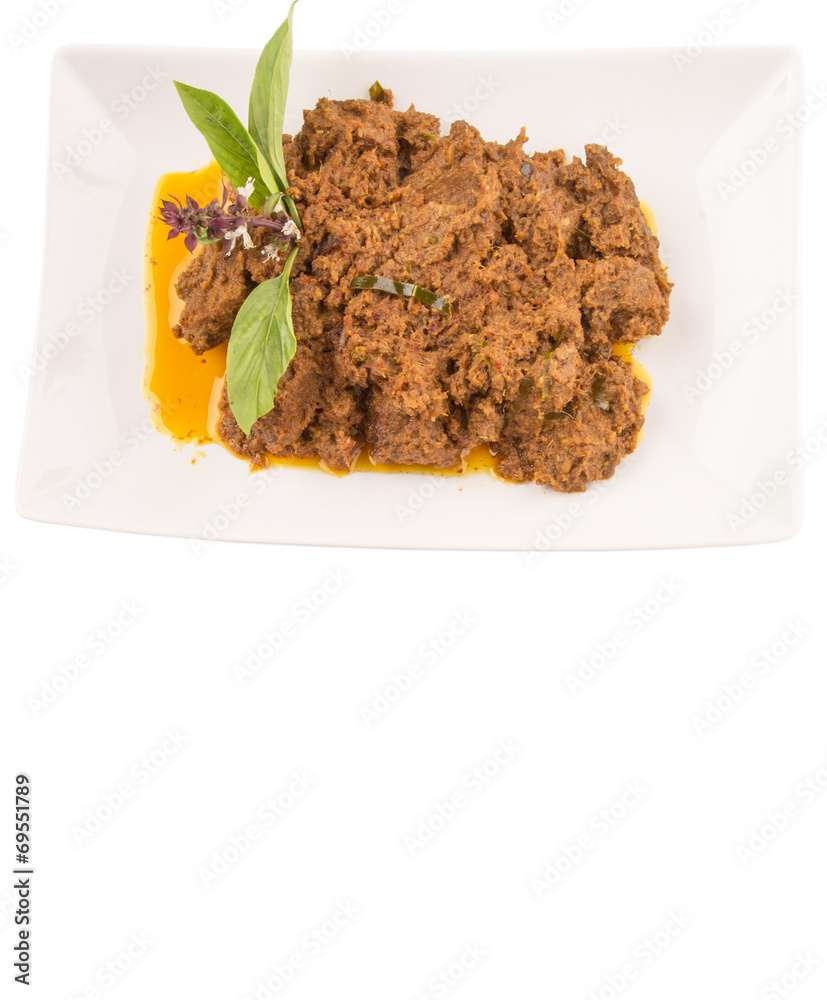 Malay Beef Rendang Dish Malay Beef Rendang Dish