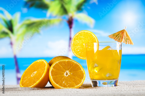 Orange cocktail drink