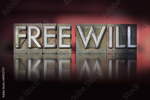 Schilderij op canvas Free Will Letterpress