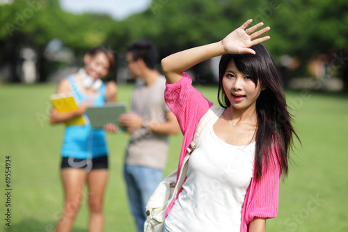 Happy girl College student