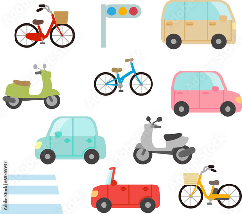 自家用車と二輪車