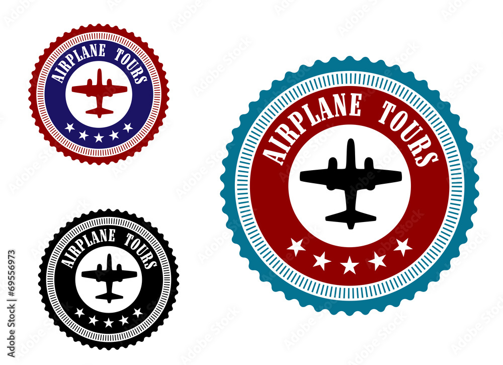 Aviation symbol with airplane Aviation symbol with airplane