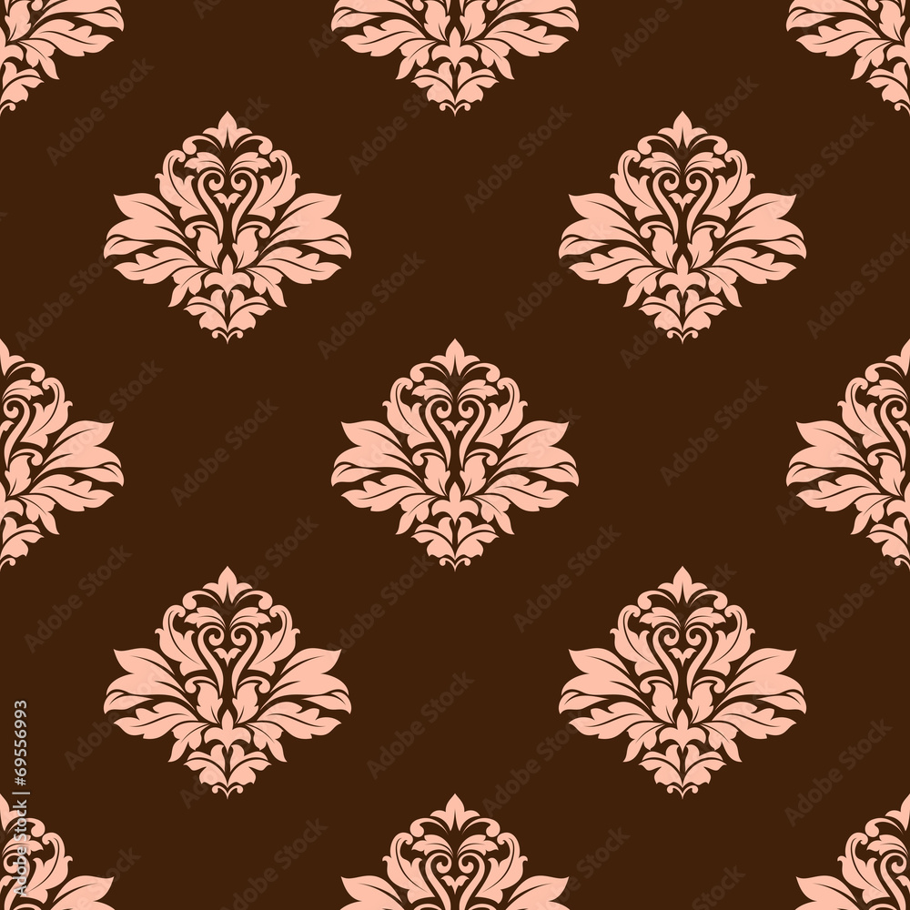 Floral beige damask seamless pattern Floral beige damask seamless pattern