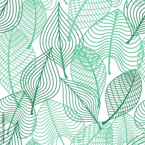 Tapety Liście zielone liście wzór