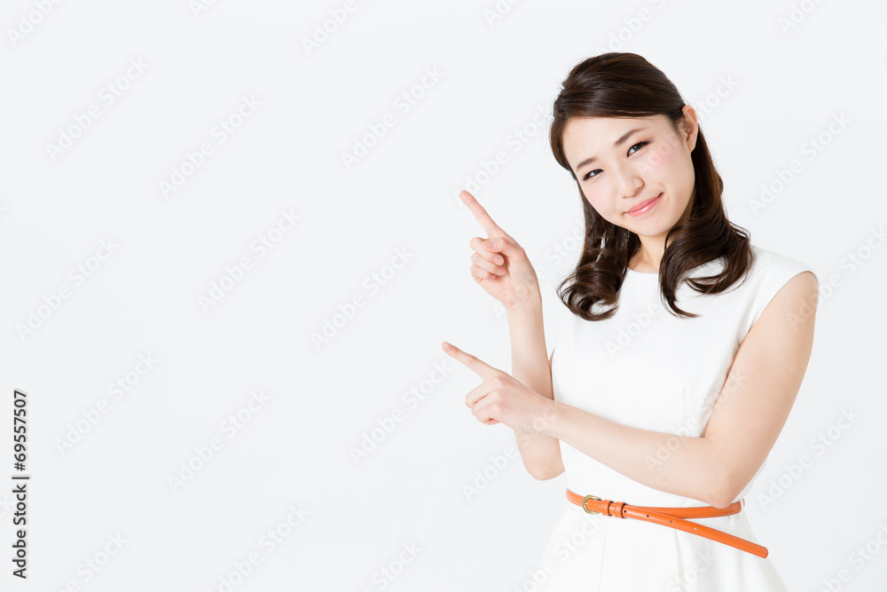 asian businesswoman on white background asian businesswoman on white background
