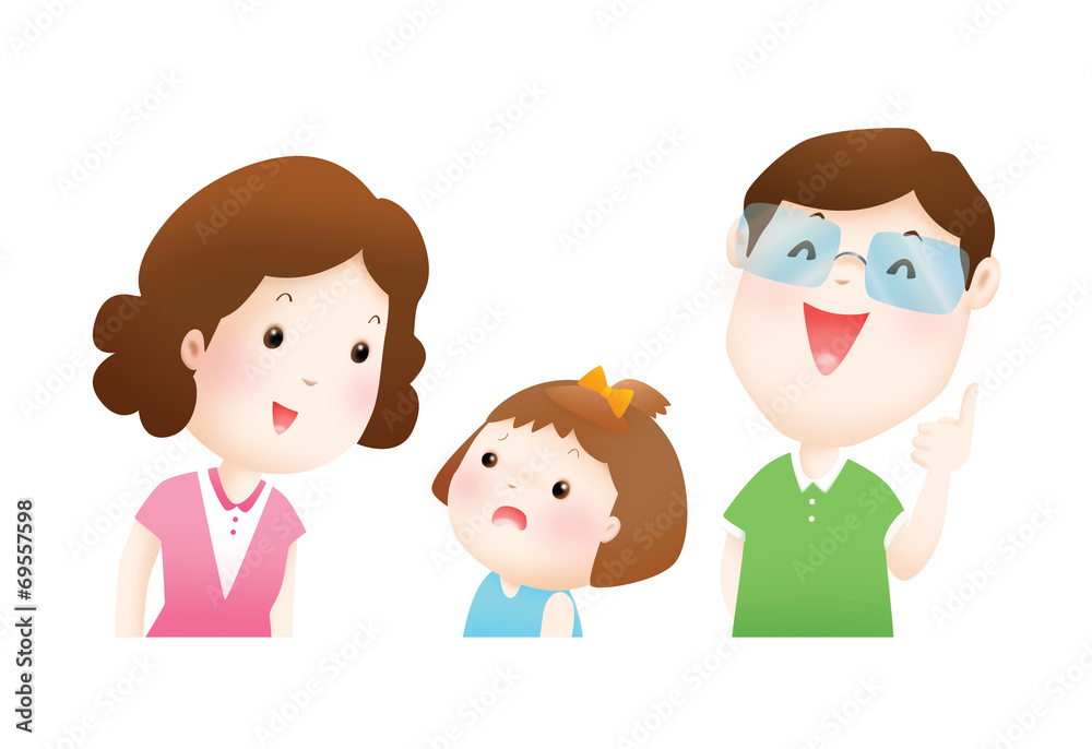 parents explain to their daughter illustration parents explain to their daughter illustration
