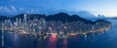 Photography Hong Kong Island at dusk