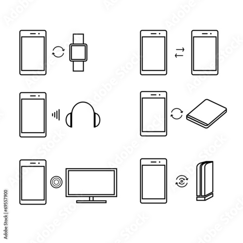 Smart phone connection icon