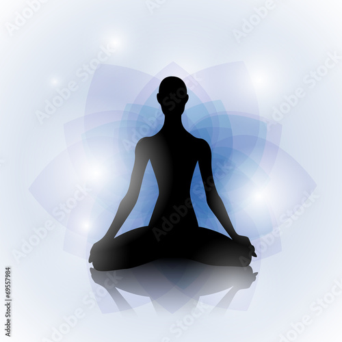 Woman in yoga pose