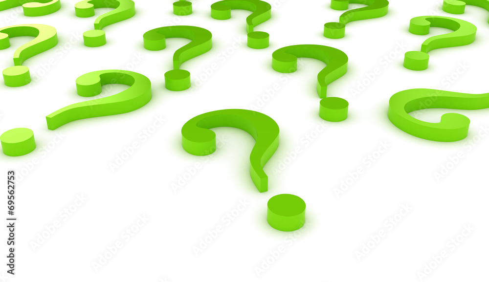 Question marks on white background Question marks on white background