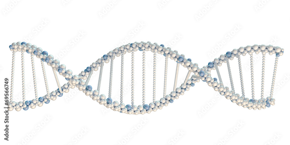 Illustration of white DNA chain