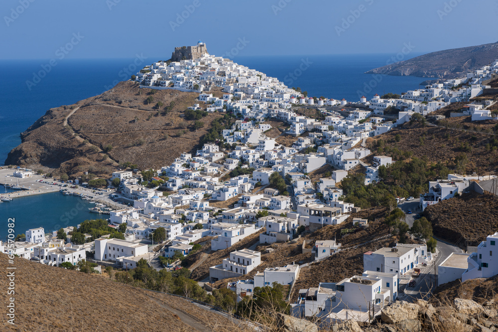 Dorf Chora auf der Insel Astypalea, Dodekanes, Griechenland