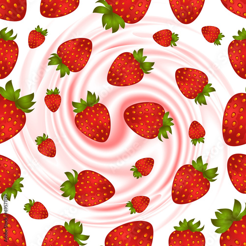 Seamless strawberry pattern