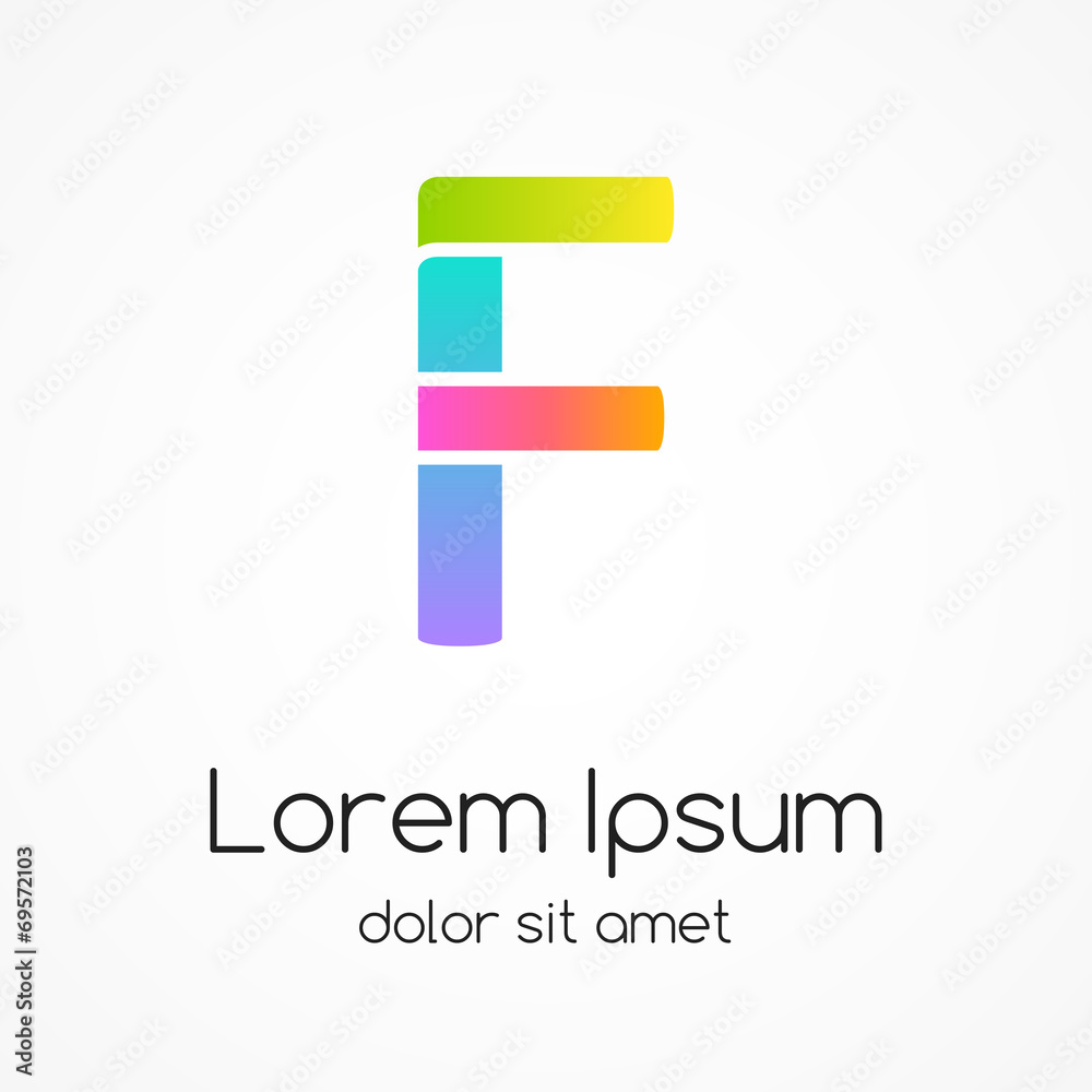 Logo letter F company vector design template. Logo letter F company vector design template.