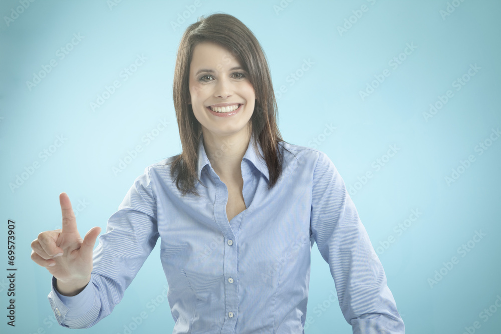 Geschäftsfrau, Gestikulieren, Lächeln , Portrait Geschäftsfrau, Gestikulieren, Lächeln , Portrait