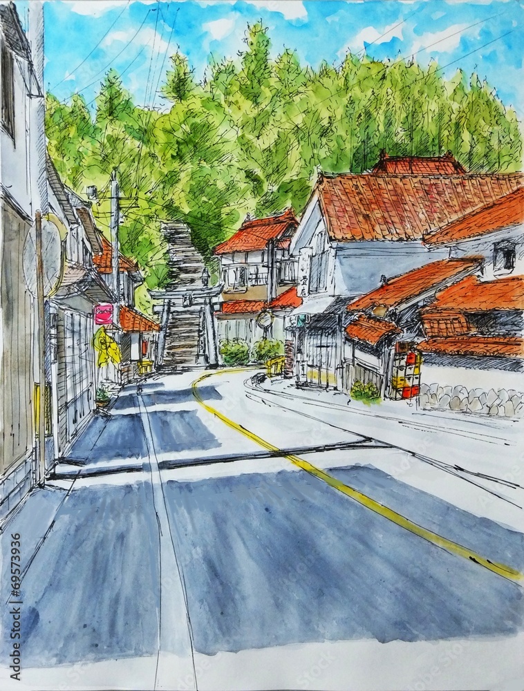 街道の秋 Stock イラスト Adobe Stock