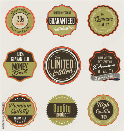 Premium quality retro labels collection