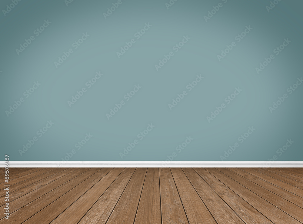 Empty Room / Wooden Floor - obrazy, fototapety, plakaty 