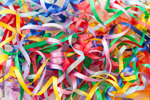 Colorful decorative gift ribbons as background © kate_smirnova