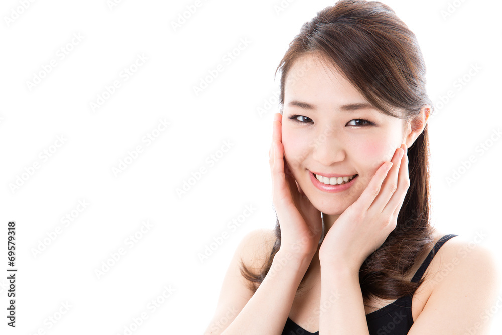 beautiful asian woman on white background beautiful asian woman on white background