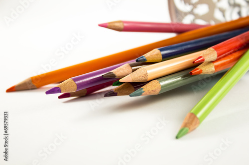 Colourful crayons