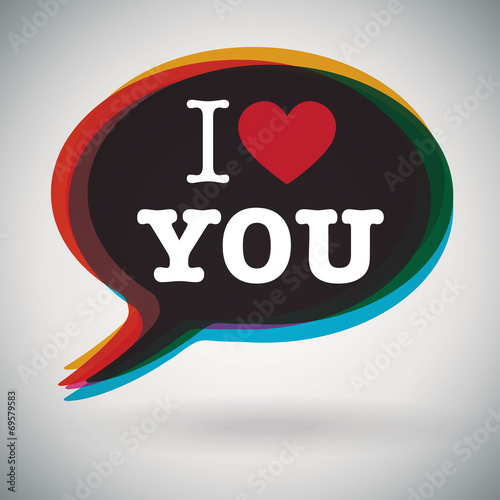 Speech Bubble - I Love You