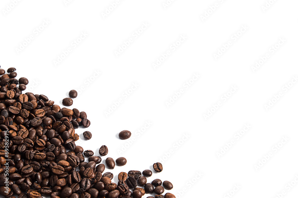 coffee Beans on white background. coffee Beans on white background.