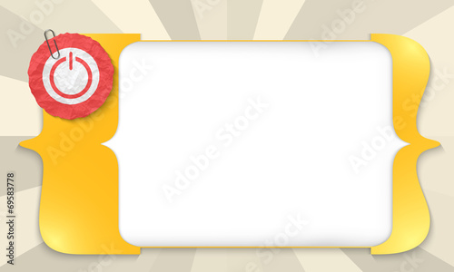 yellow square brackets for entering any text with power button