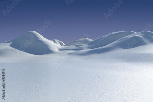 Digitally generated snowy land scape © WavebreakmediaMicro