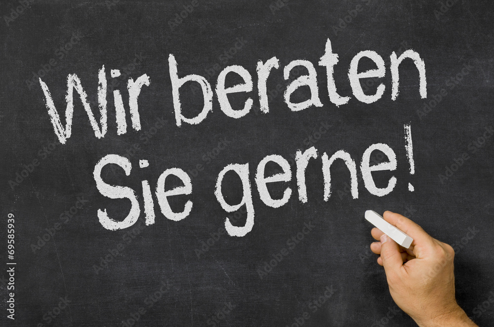 Fototapeta premium Wir beraten Sie gerne