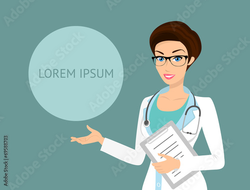 Doctor wearing glasses