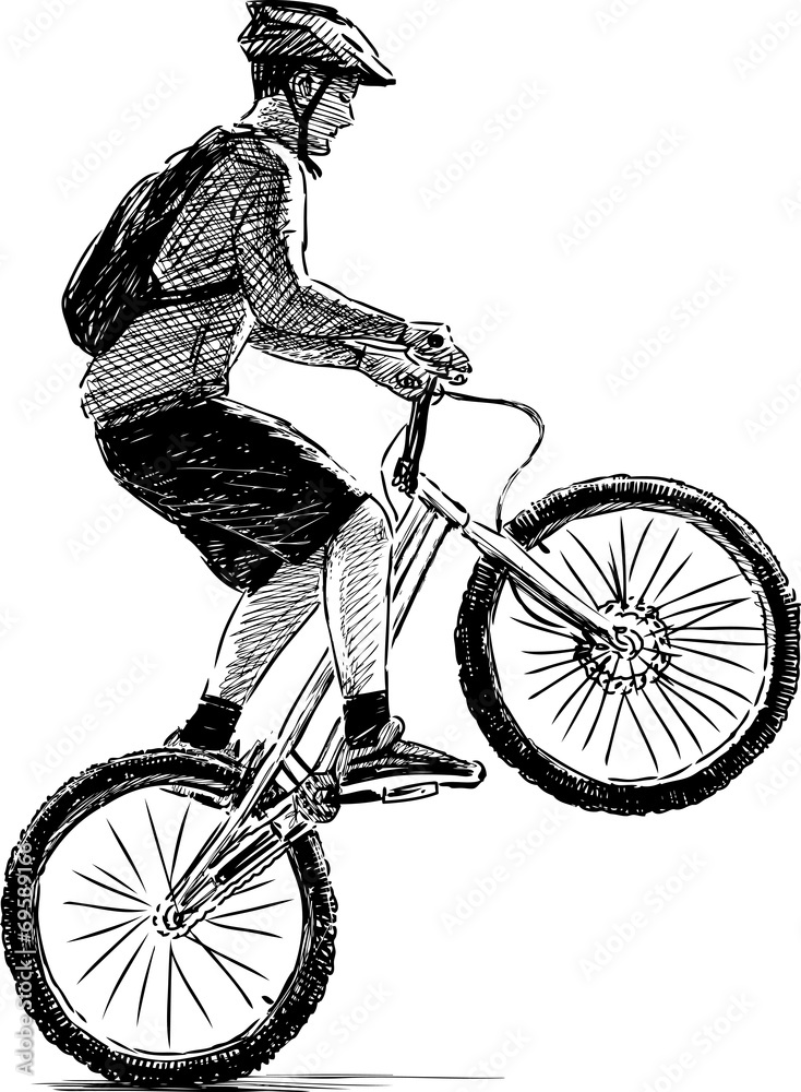 Obraz premium extremal cyclist