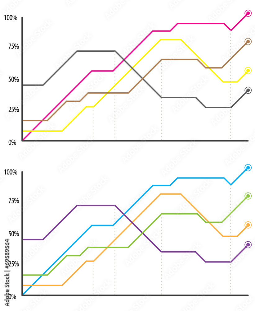 Illustration of Modern infographic chart Illustration of Modern infographic chart