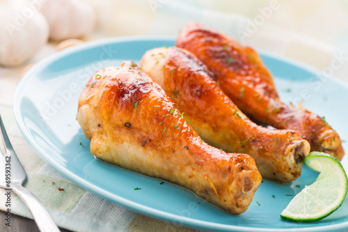 Roasted chicken legs