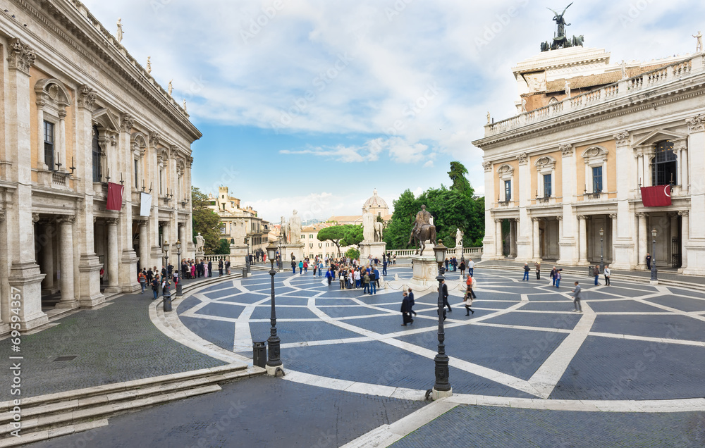 Piazza Capitoline in Rome. Italy
