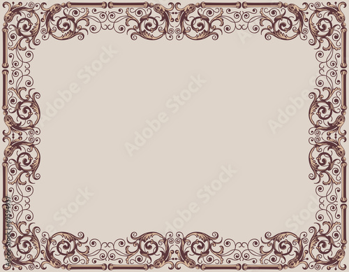 frame in ancient style