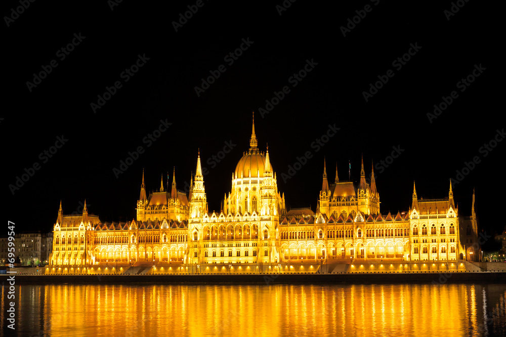 Parliament in Budapest, night view