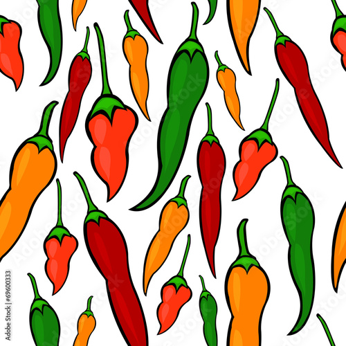 hot pepper seamless pattern